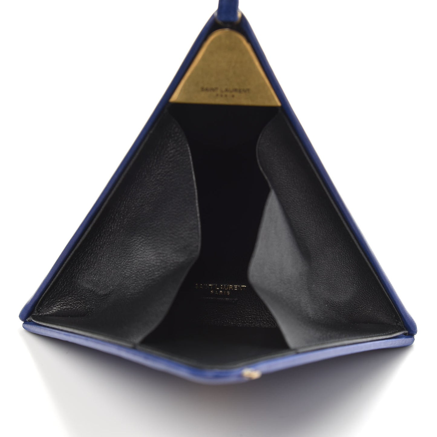 Lambskin Pyramid Clutch Blue