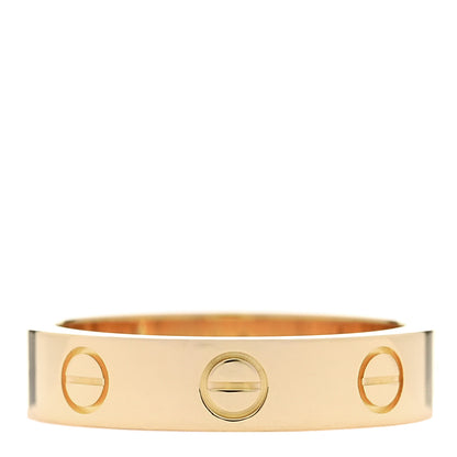 Cartier 18K Yellow Gold Diamond 4mm LOVE Wedding Band Ring 48 4.5 3 of 4