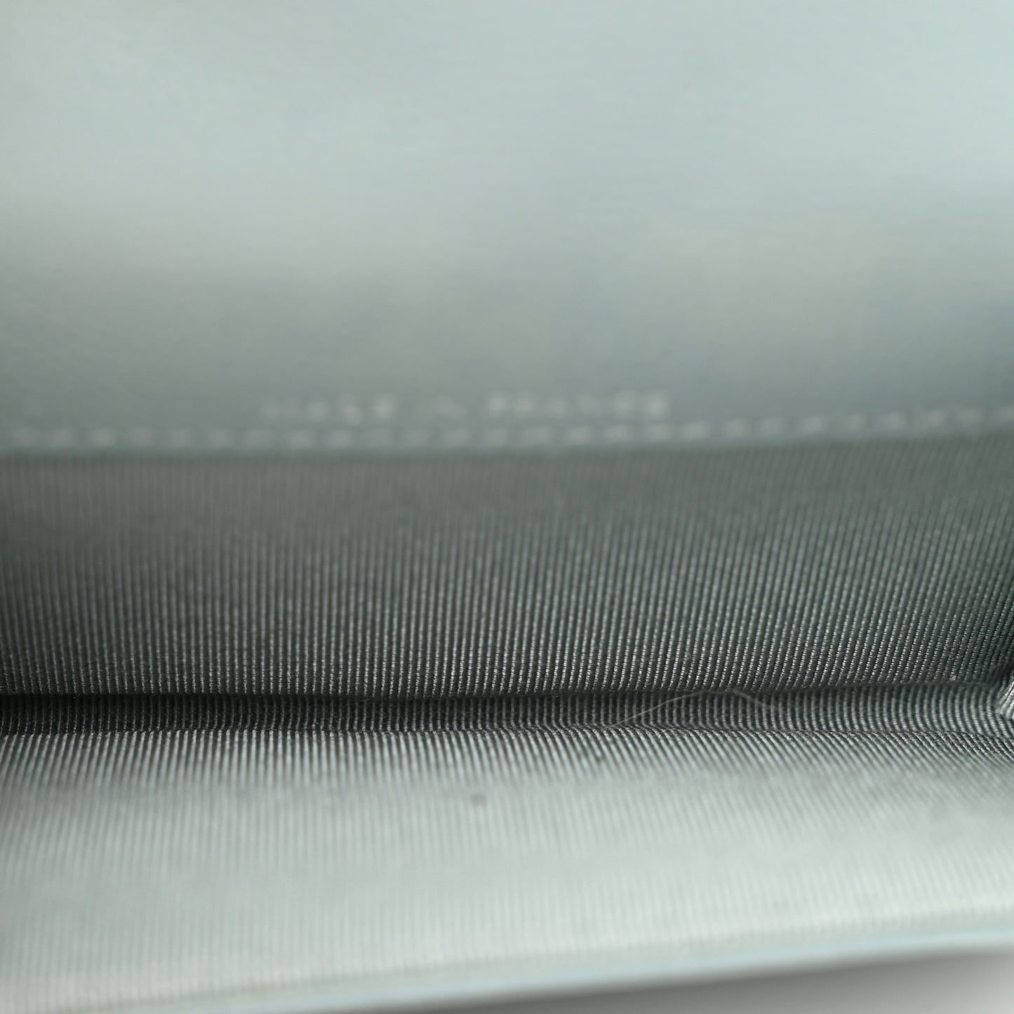 Caviar Quilted Flap Card Holder Wallet Grey