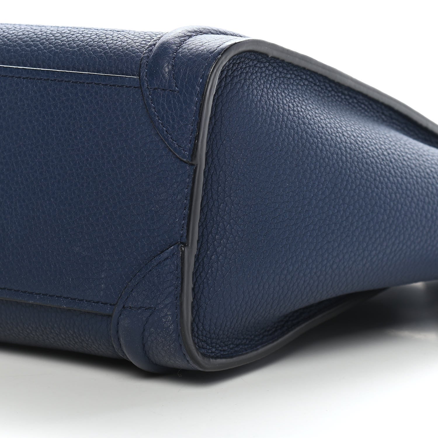 Celine Drummed Calfskin Nano Luggage Indigo 9 of 9