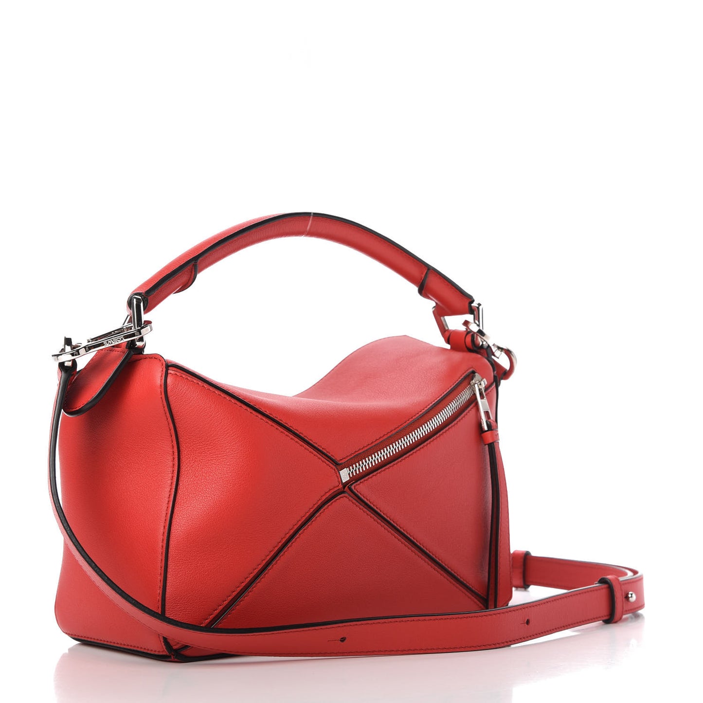 Calfskin Small Puzzle Bag Scarlet