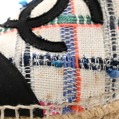 Chanel Tweed Grosgrain CC Espadrilles 36 Multicolor Black 8 of 10