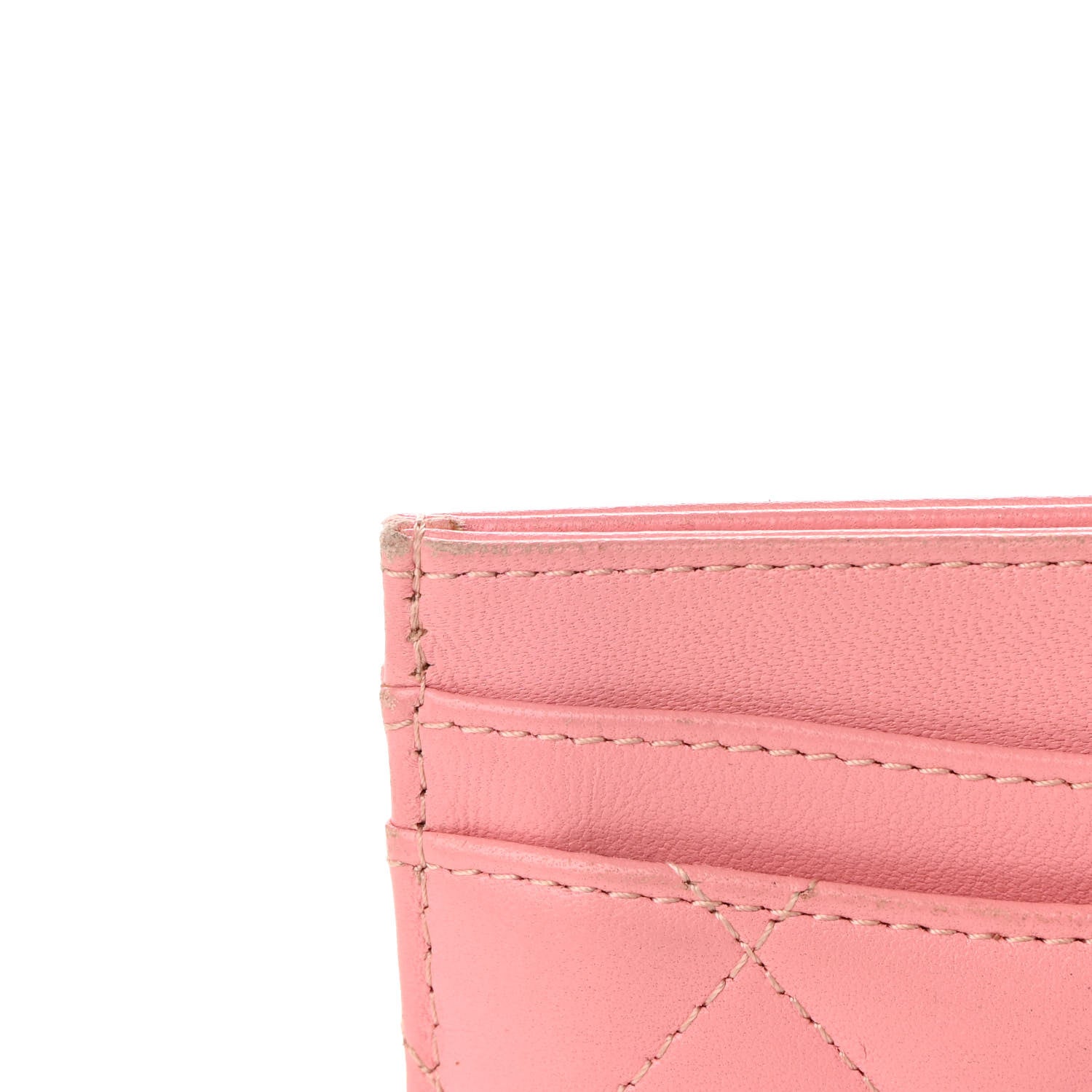 Chanel Lambskin Quilted Card Holder Pink 15 of 17