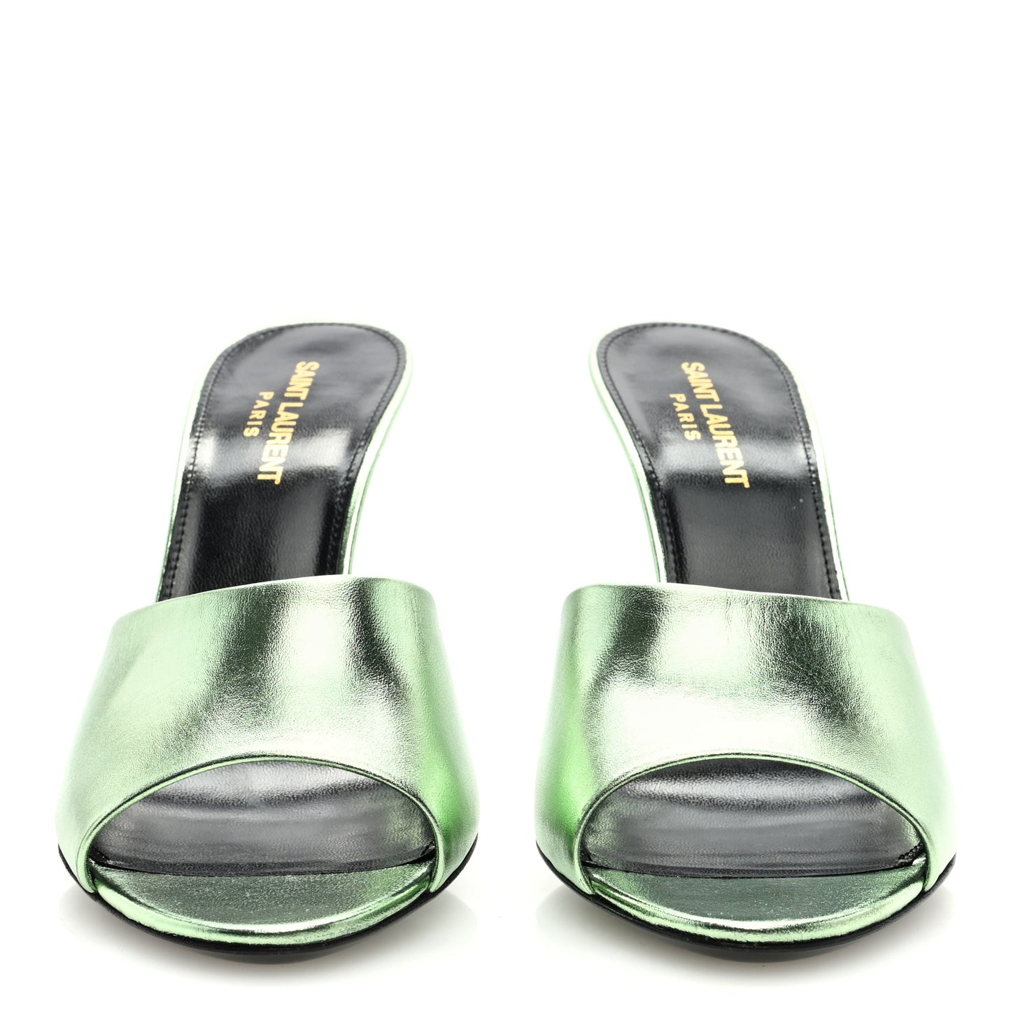Metallic Nappa La 16 Mule Sandals 39 Green
