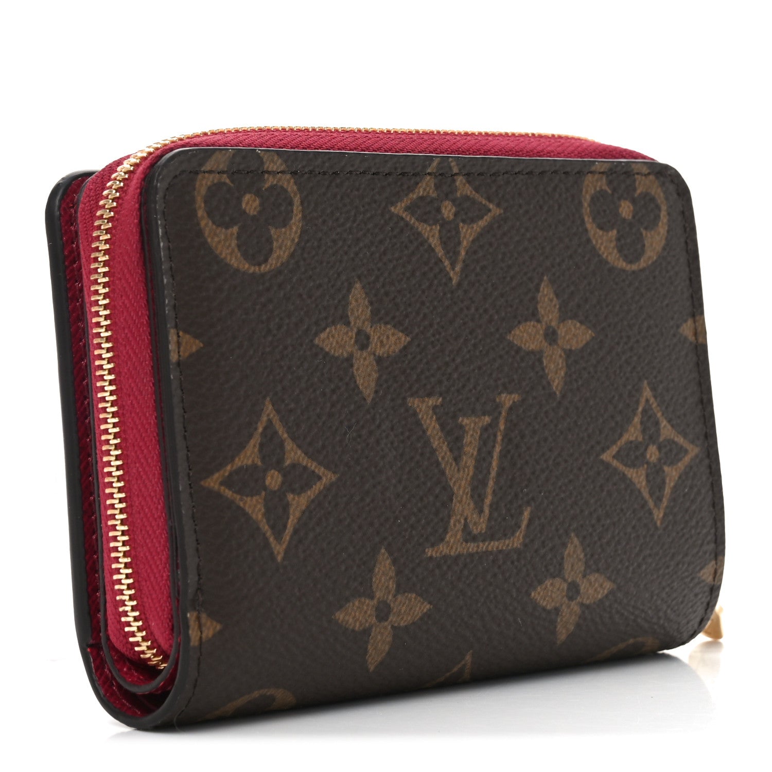 Louis Vuitton Monogram Lou Zippy Compact Wallet Red 3 of 6
