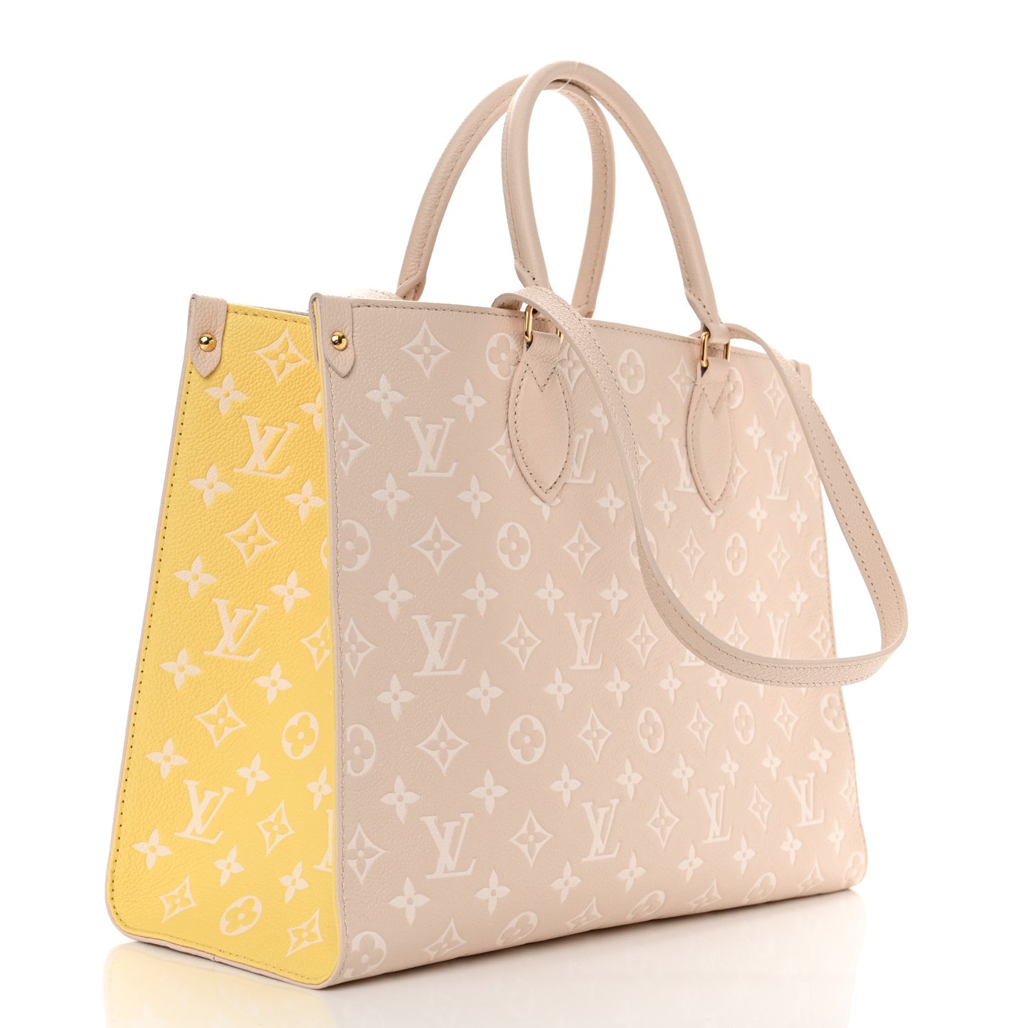 Empreinte Monogram Spring In The City Onthego MM Beige Pink Yellow