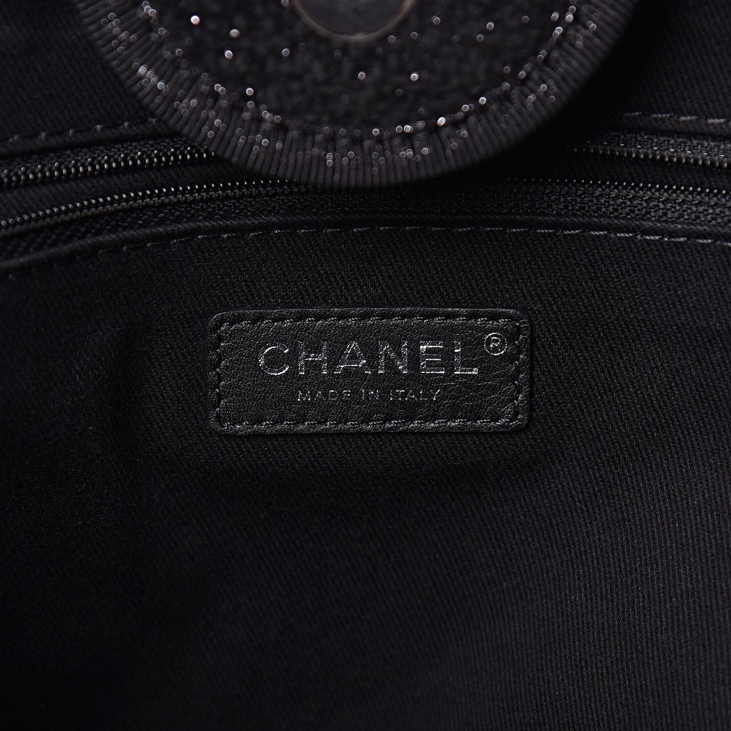Lurex Boucle Medium Deauville Tote Black