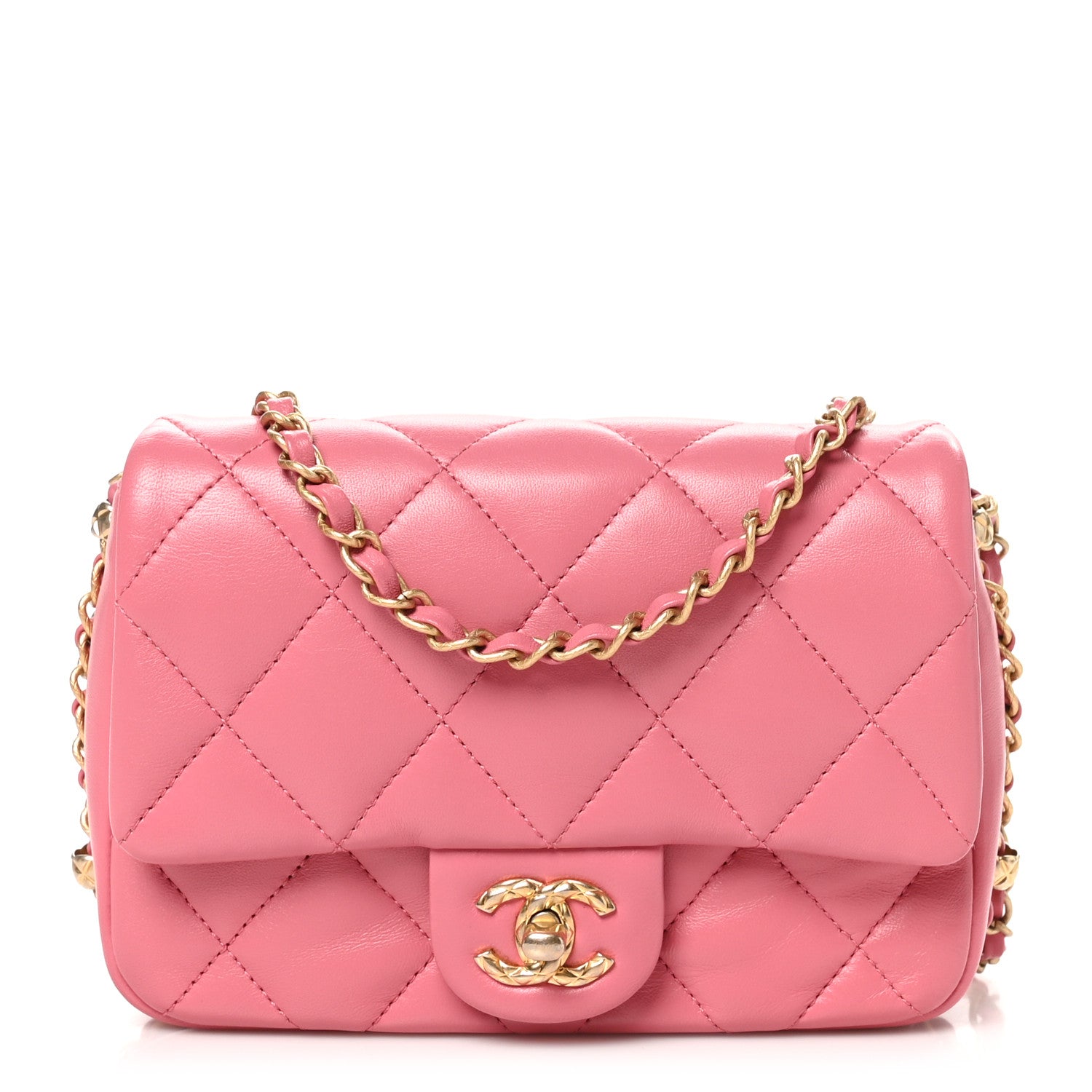 Chanel Lambskin Quilted CC Small Dynasty Flap Pink 1 of 9