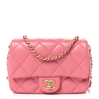 Chanel Lambskin Quilted CC Small Dynasty Flap Pink 1 of 9