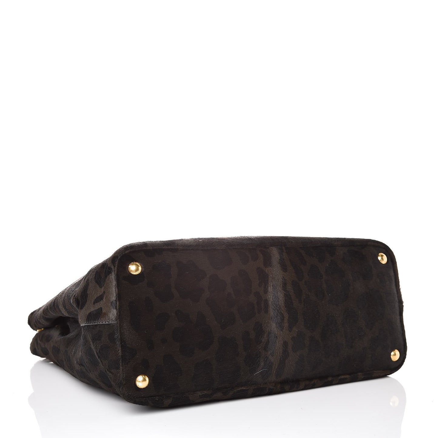 Calf Hair Leopard Print Medium Galleria Double Zip Tote Mimetico