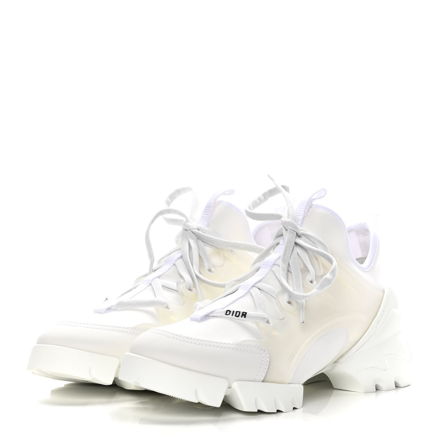 Christian Dior Technical Fabric Rubber Womens D-Connect Sneakers 39 White 3 of 10