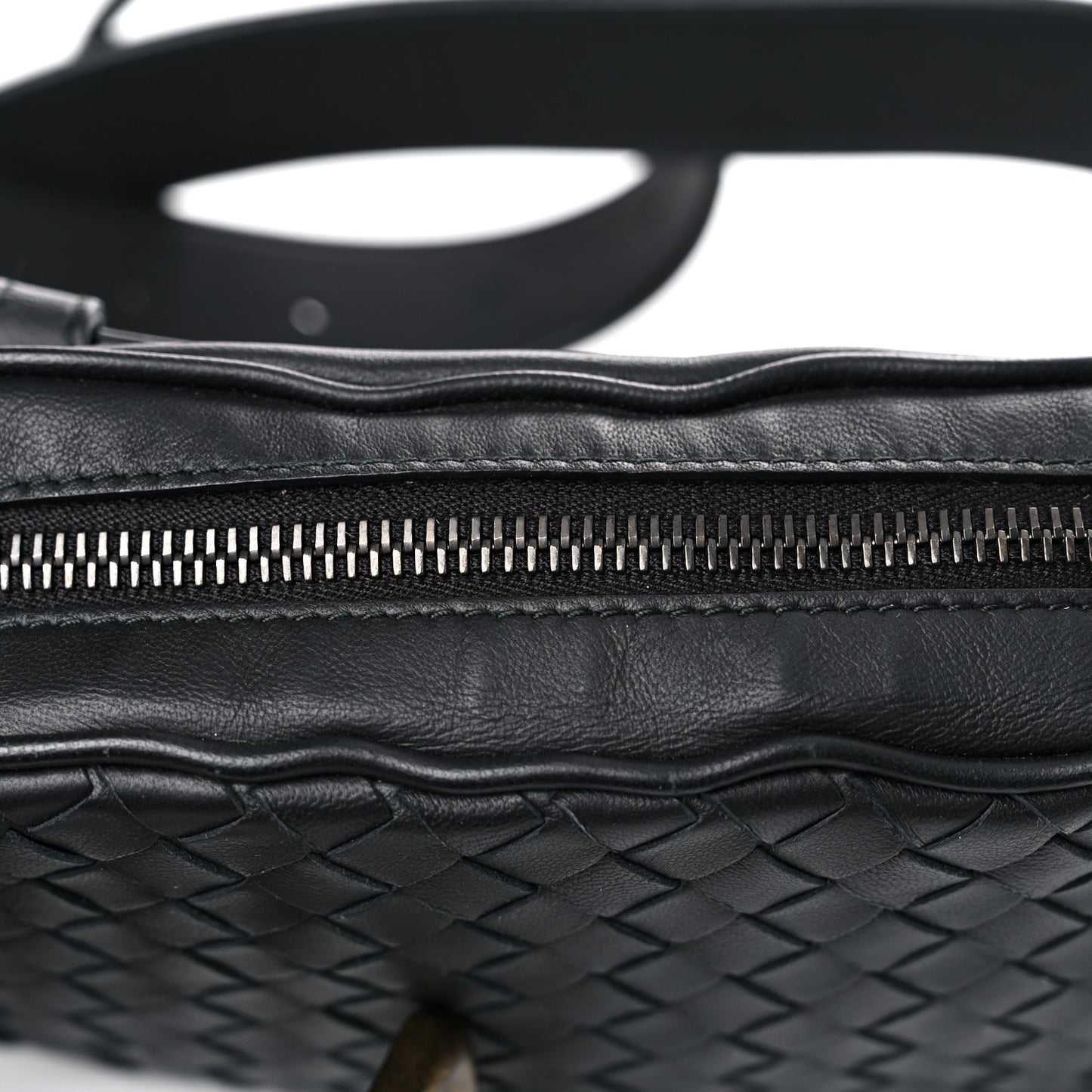 Nappa Intrecciato Belt Bag Black