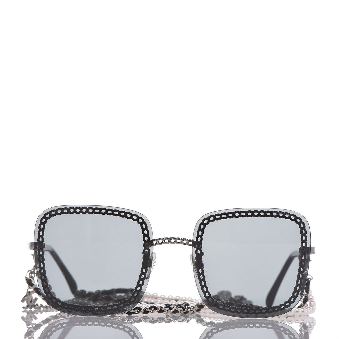 Chain Square Sunglasses 4244 Black