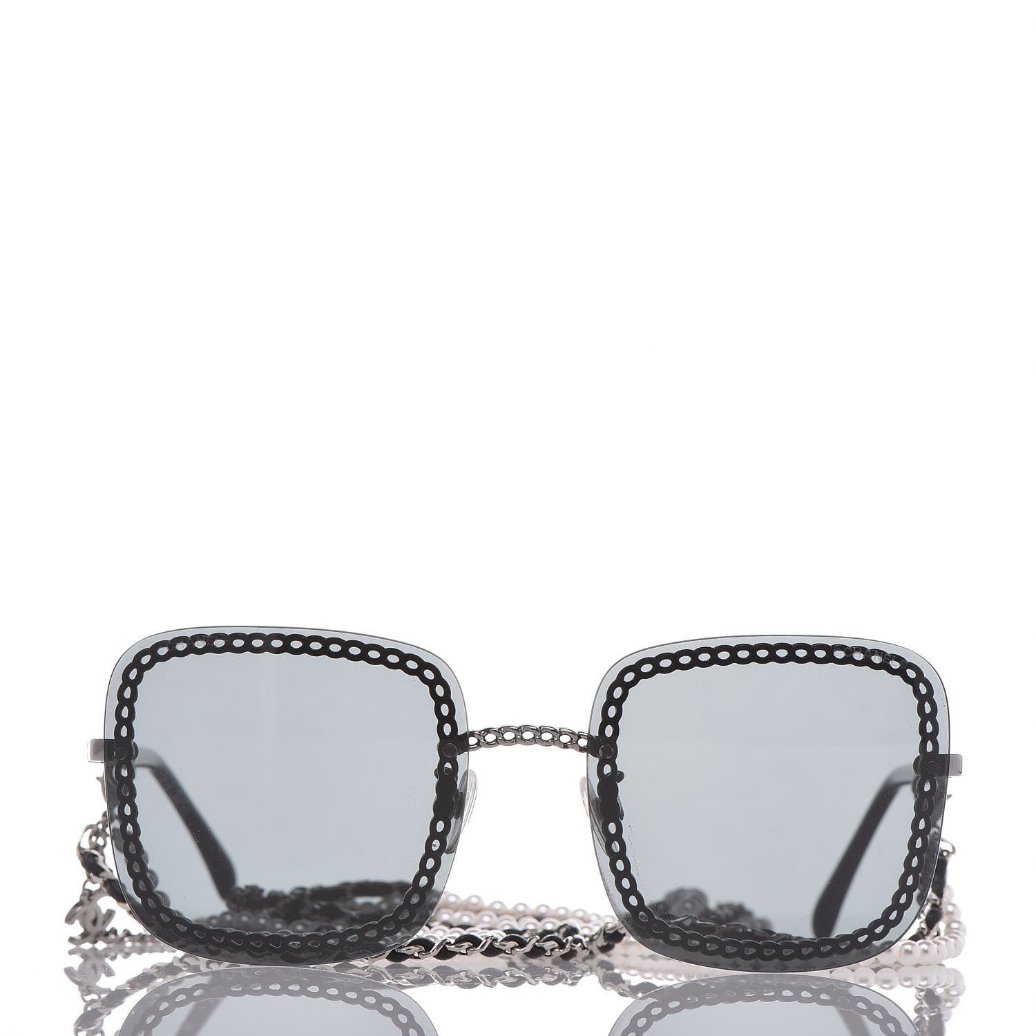 Chanel Chain Square Sunglasses 4244 Black 2 of 9