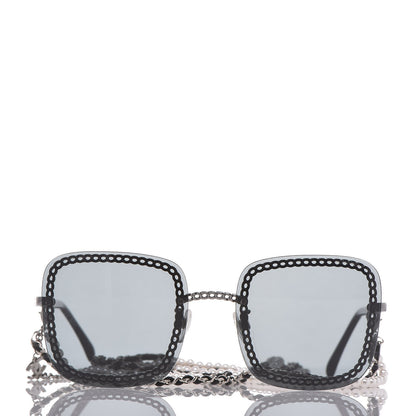 Chanel Chain Square Sunglasses 4244 Black 2 of 9