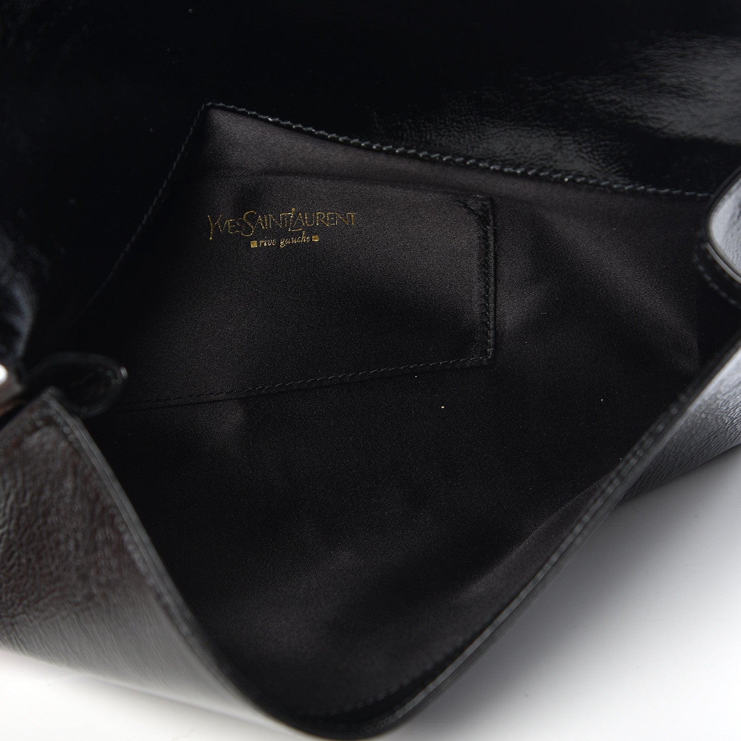 Saint Laurent Textured Patent Monogram Small Belle De Jour Clutch Black 5 of 12