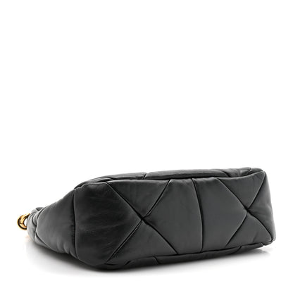 Prada Nappa Triangle Quilted Patchwork System Bag Black 4 of 9