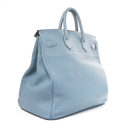 Hermes Togo HAC Birkin 40 Bleu Lin 3 of 10