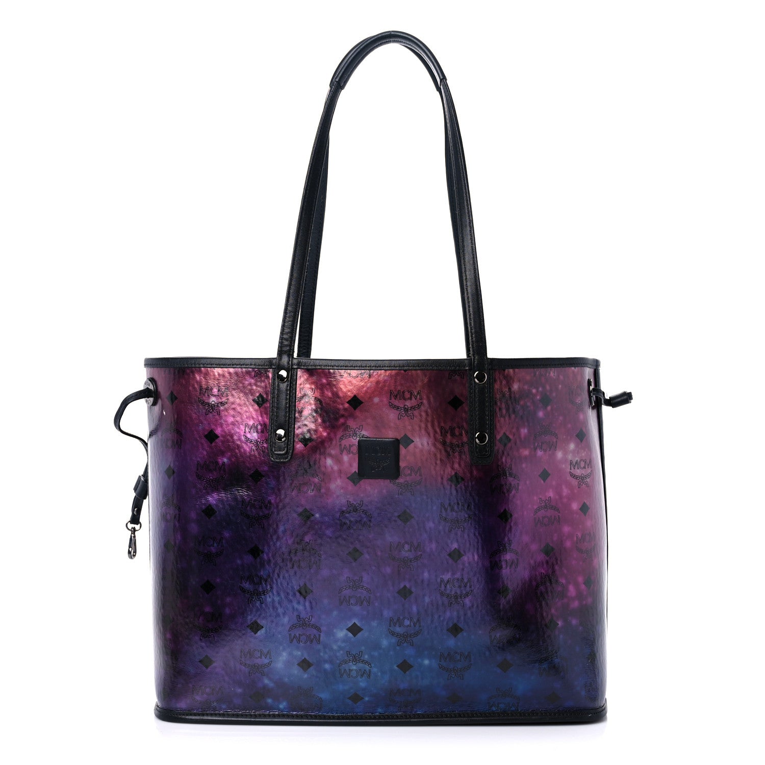 MCM Metallic Galaxy Visetos Medium Project Reversible Shopper Tote Black Multicolor 12 of 21