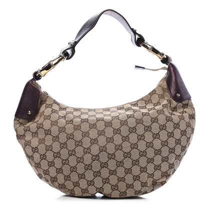 Gucci Monogram Bamboo Ring Hobo Aubergine 1 of 9