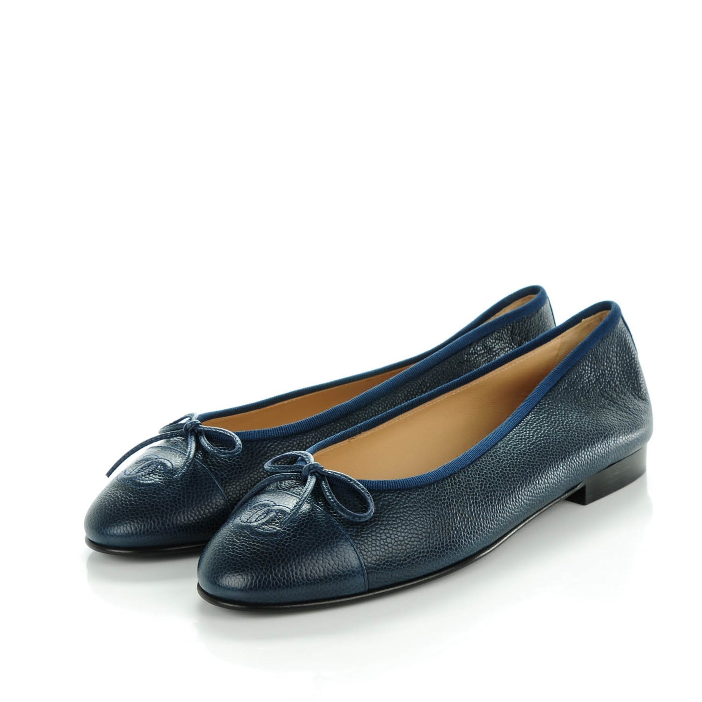 Caviar CC Cap Toe Ballerina Flats 39 Navy