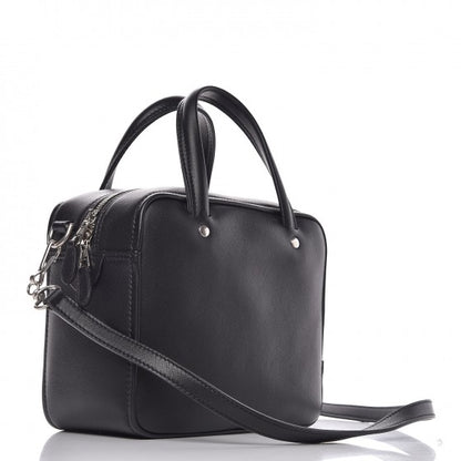 Balenciaga Shiny Day Calfskin XS Triangle Square Bag Black 3 of 7