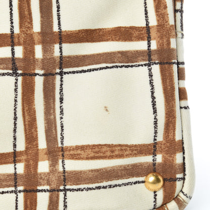 Prada Tessuto Stampato Plaid Tote Moro 18 of 25