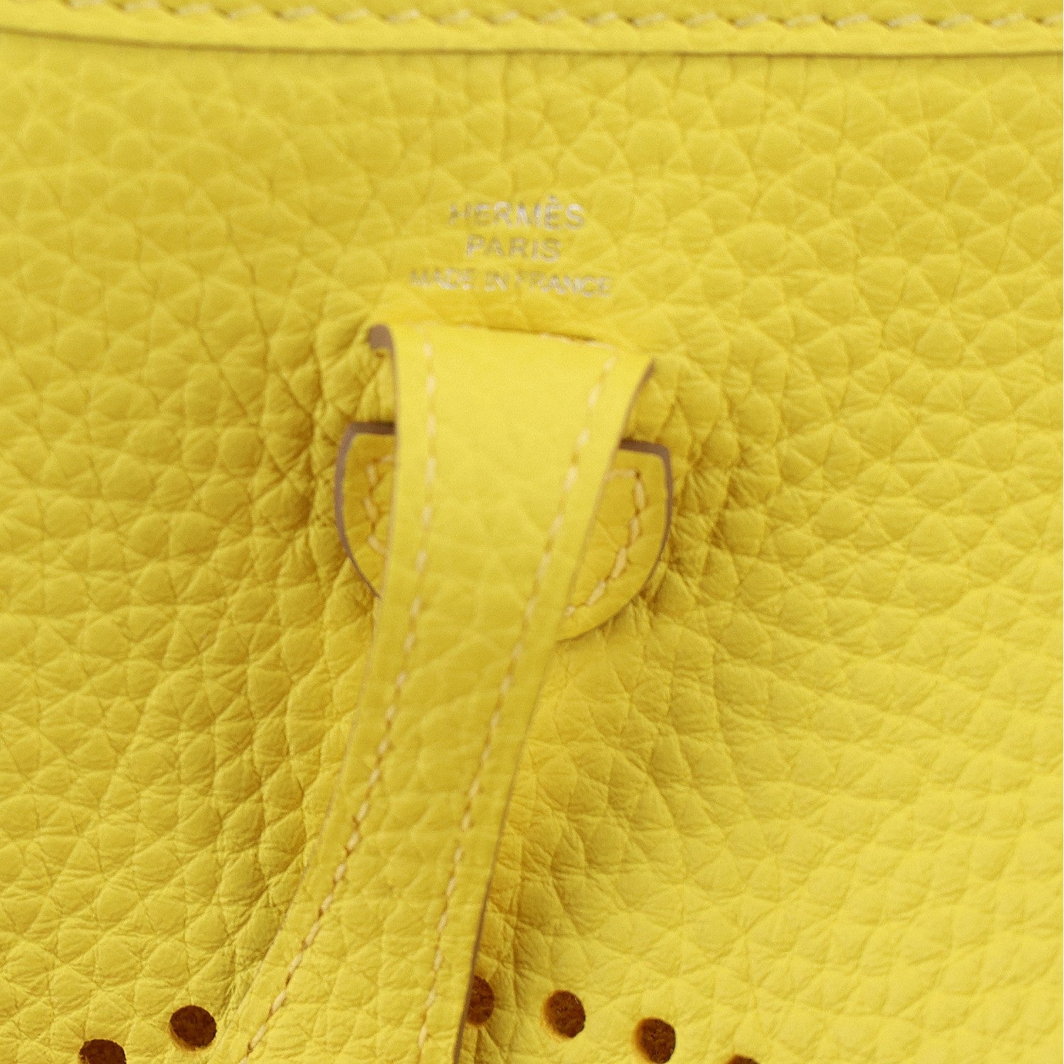 Hermes Taurillon Clemence Evelyne TPM Limoncello 7 of 10