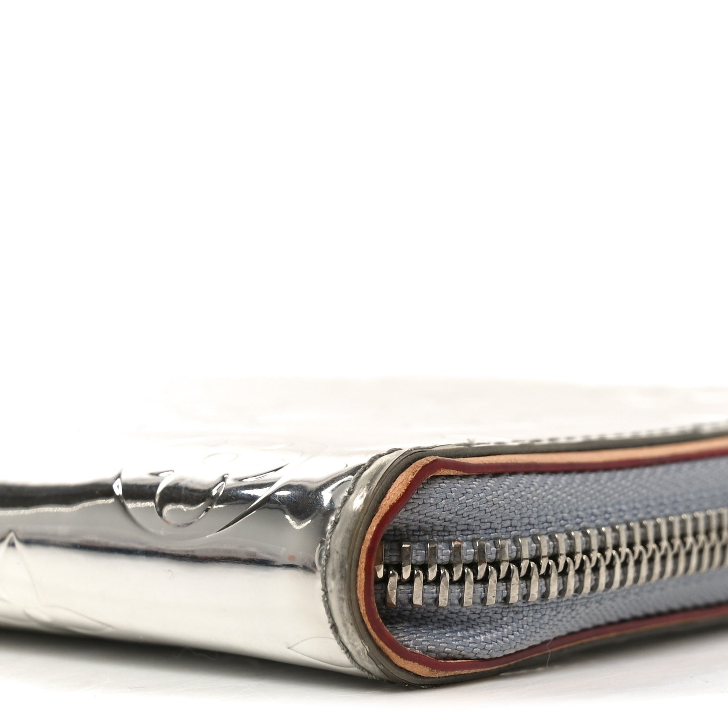 Monogram Mirror Zippy Wallet Silver