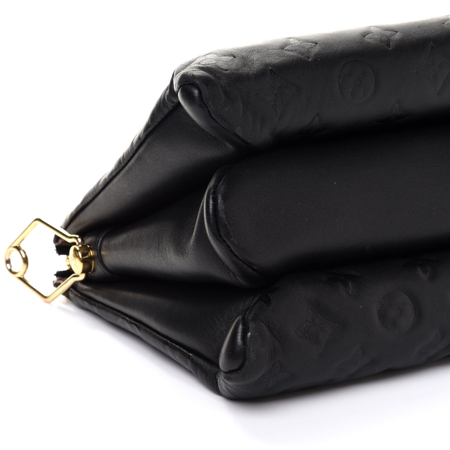 Lambskin Embossed Monogram Coussin PM Black
