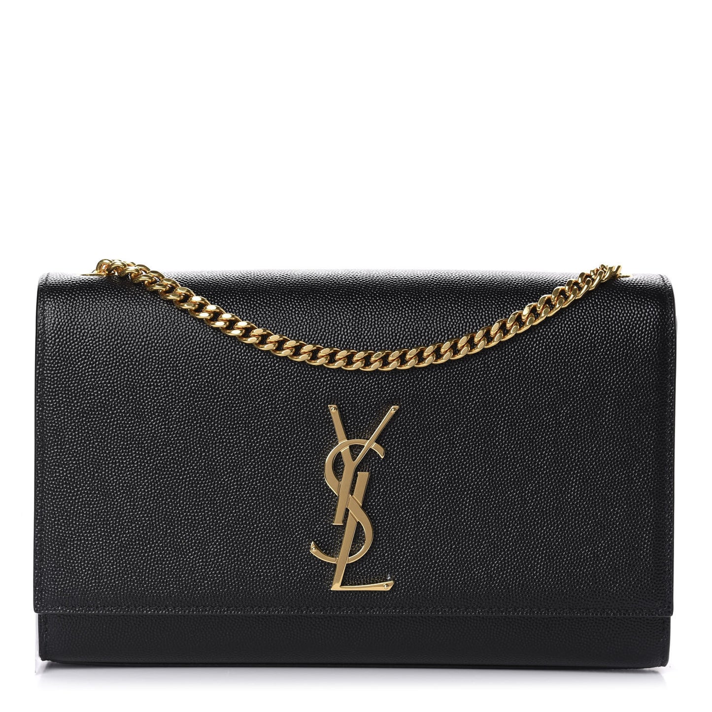 Grain De Poudre Medium Classic Monogram Kate Satchel Black