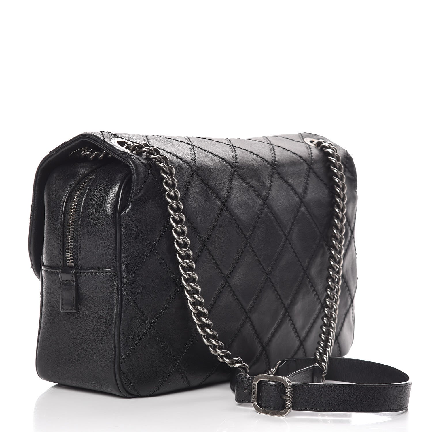 Chanel Calfskin Quilted Medium Coco Sporran Flap Black 3 of 10