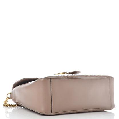 Gucci Calfskin Matelasse Medium GG Marmont Top Handle Shoulder Bag Porcelain Rose 4 of 9