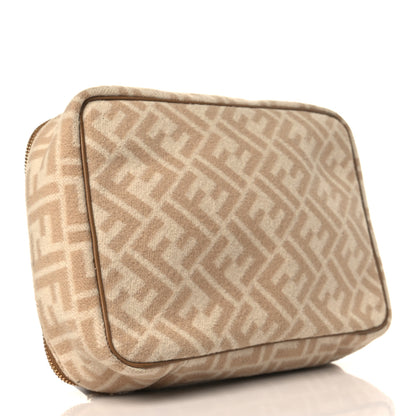 Fendi Wool FF 1974 Organizer Beige Cammello Sand 3 of 9