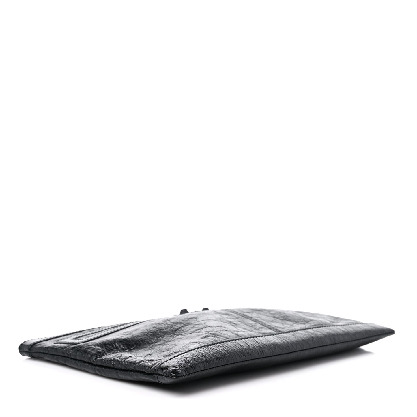 Agneau Arena Classic Hardware Clutch Black