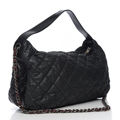 Chanel Iridescent Calfskin Quilted Coco Daily Dark Grey 2 of 9