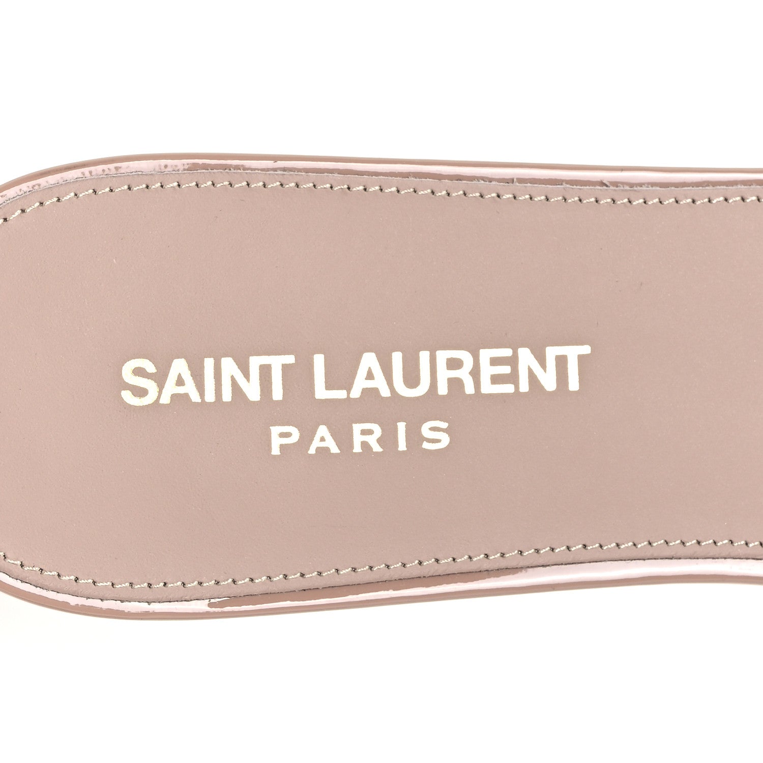 Saint Laurent Patent Tribute 05 Slide Sandals 39.5 Nude 8 of 10