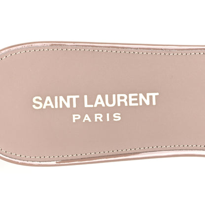 Saint Laurent Patent Tribute 05 Slide Sandals 39.5 Nude 8 of 10
