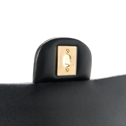 Chanel Lambskin Quilted Medium Double Flap Black 7 of 12