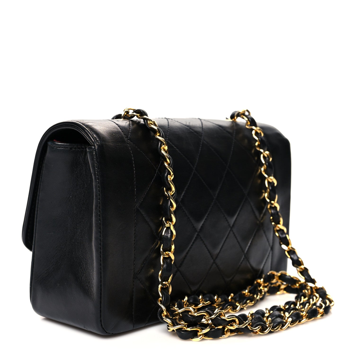 Chanel Lambskin Quilted Small Single Flap Black 2 of 8
