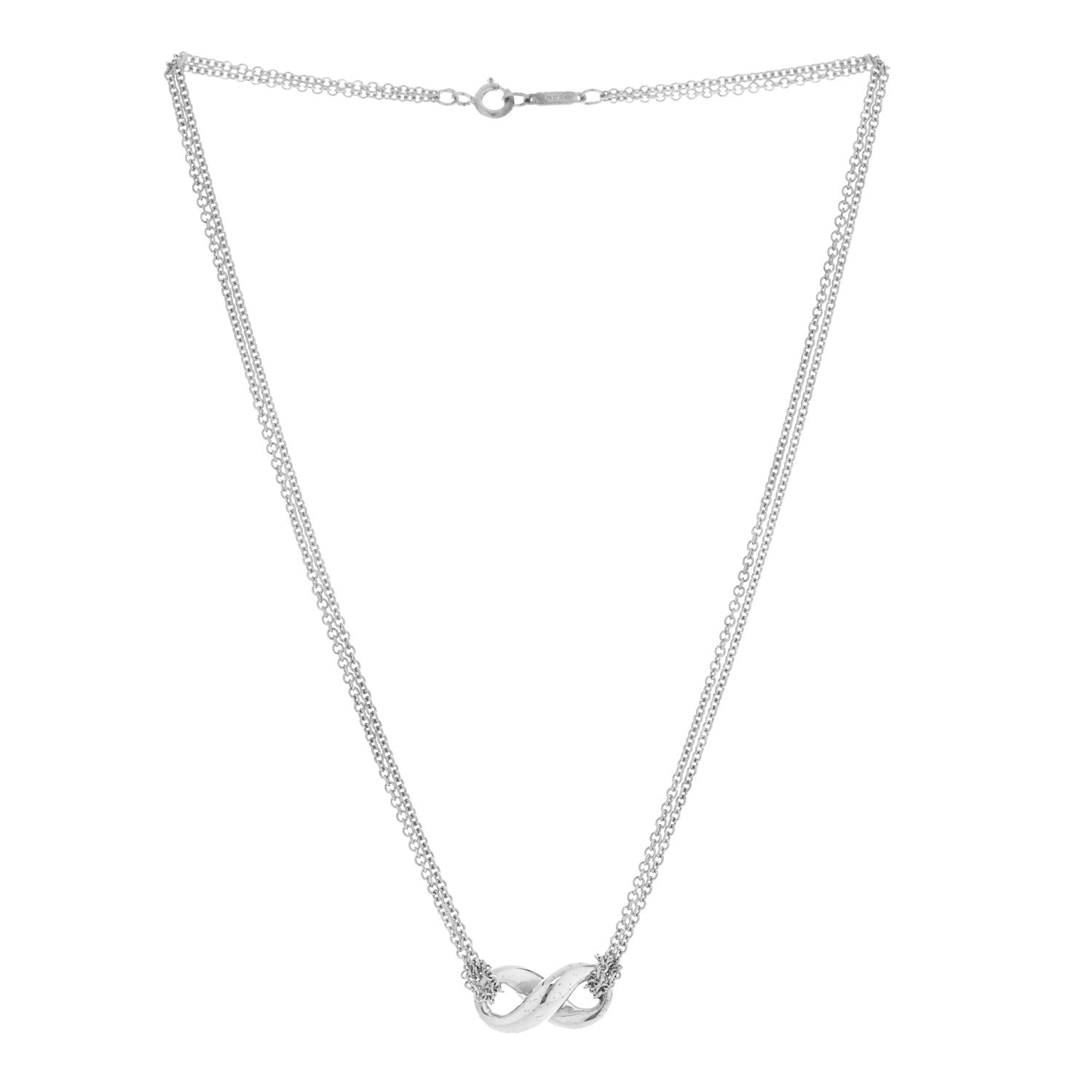 Tiffany Sterling Silver Infinity Pendant Necklace 3 of 4