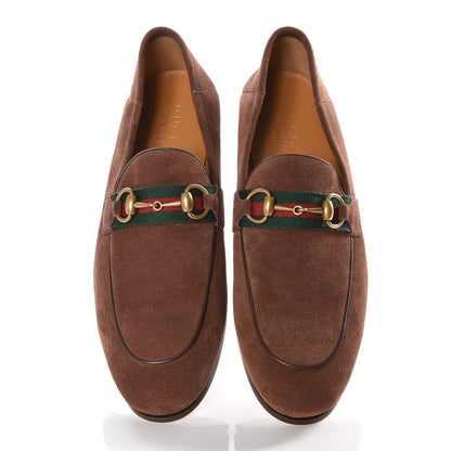 Gucci Suede Web Mens Horsebit Loafers 7 Brown 4 of 12