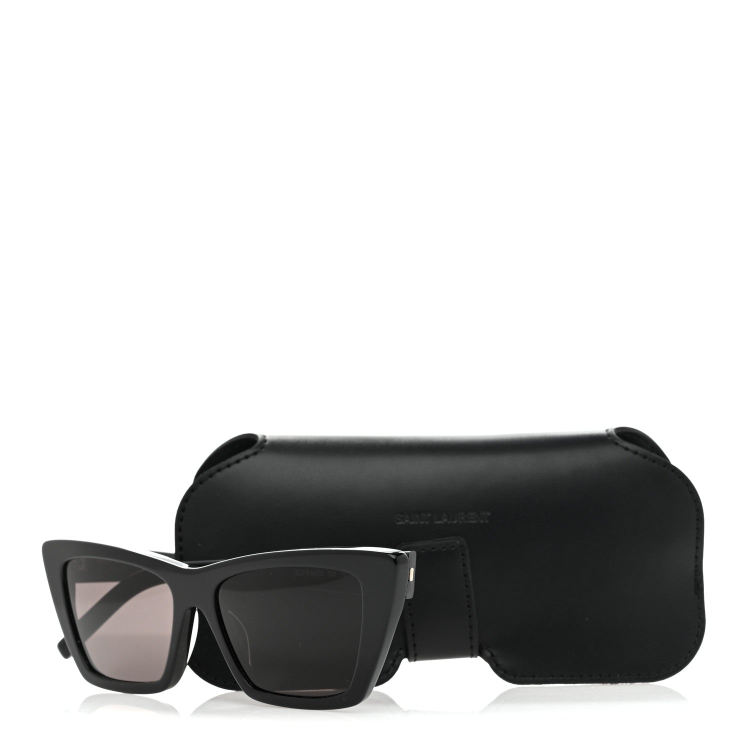 Saint Laurent Acetate Mica Cat Eye Sunglasses SL 276 Black 7 of 7