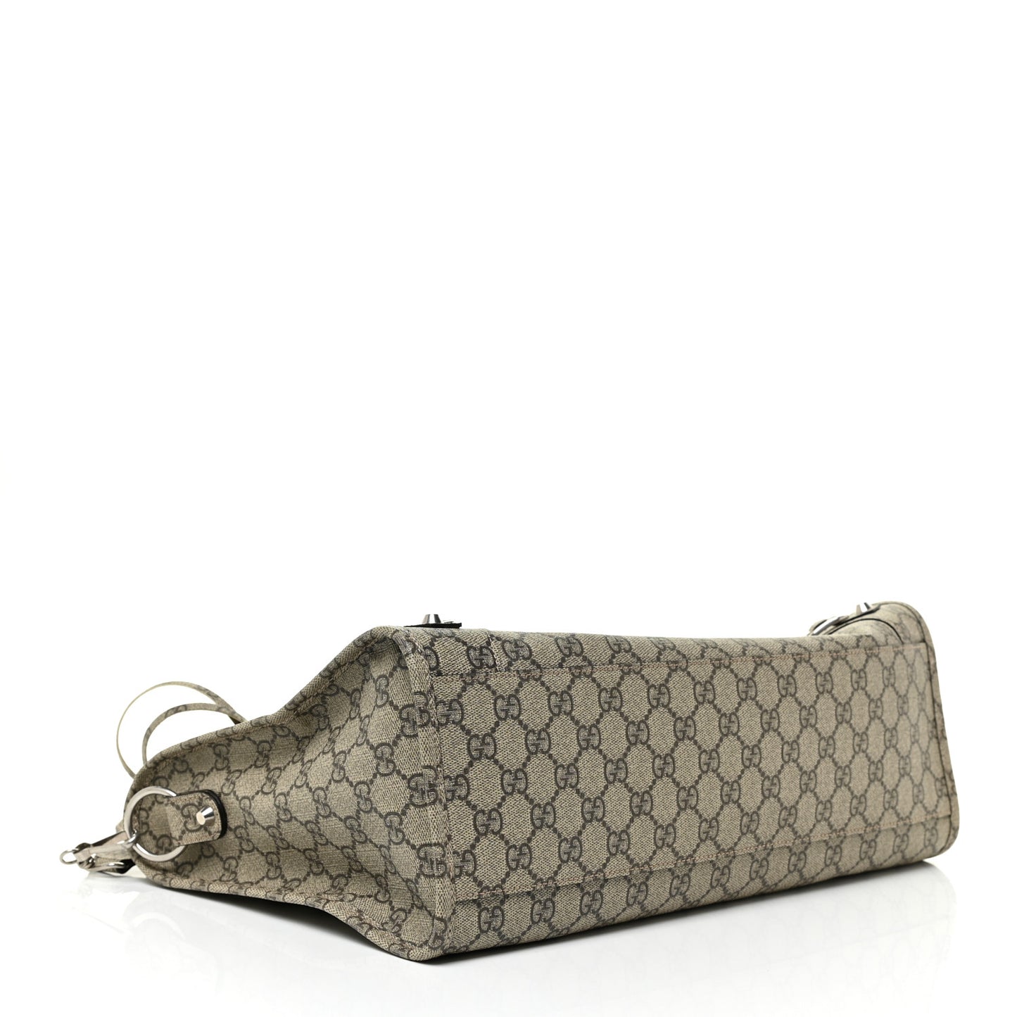 X GUCCI GG Supreme Monogram Neo Classic Silver Hardware City Beige Ebony