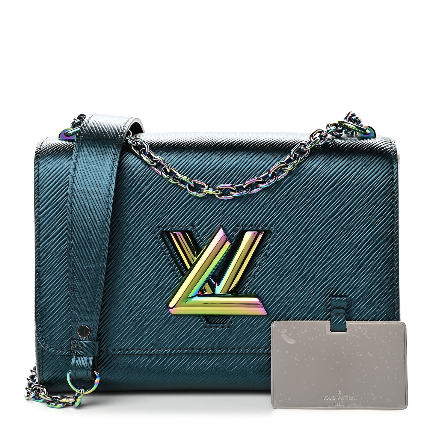 Epi Twist Scarabeo Shoulder Bag MM Blue Boreale
