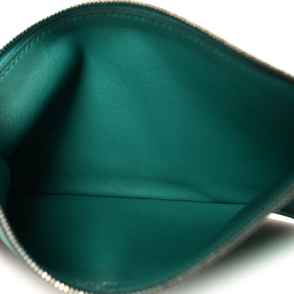 Hermes Swift Verso Jige Duo Clutch Bleu Du Nord Vert Verone 7 of 13