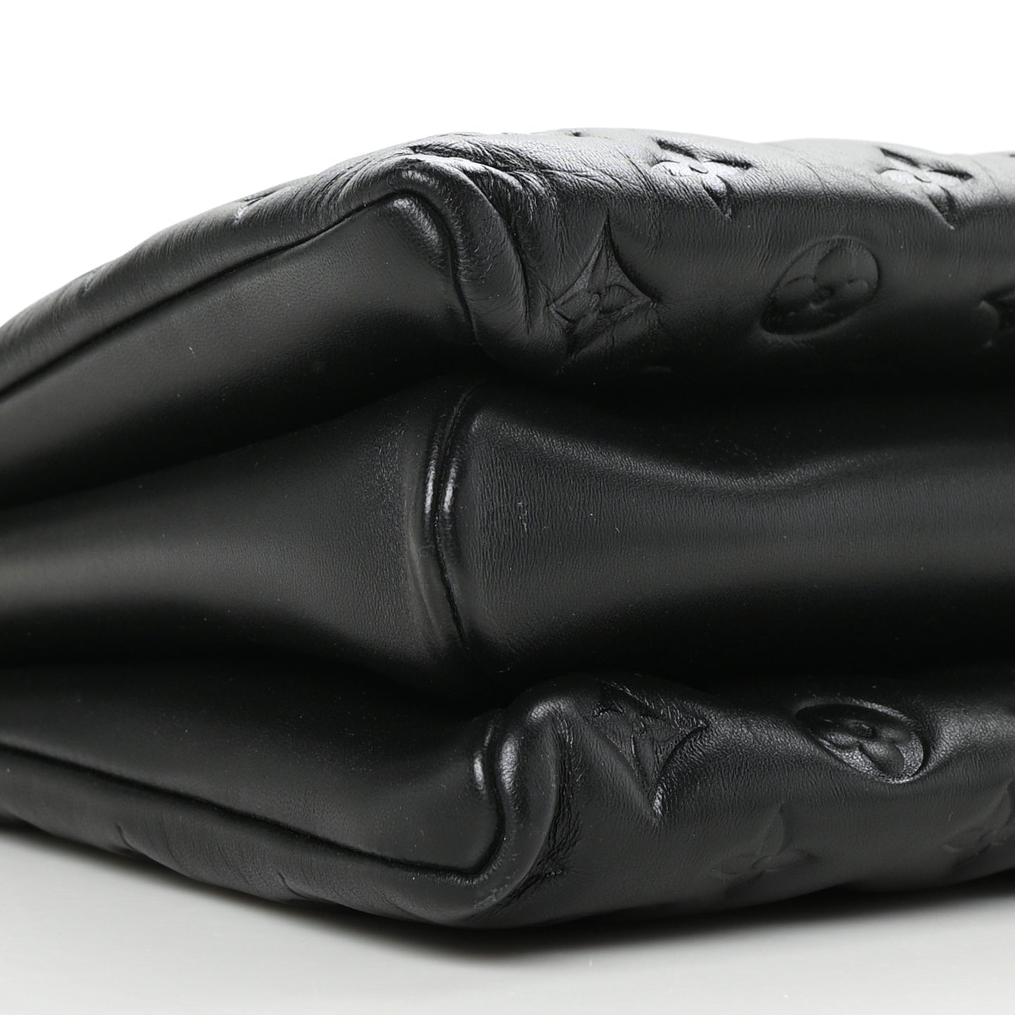 Lambskin Embossed Monogram Coussin MM Black