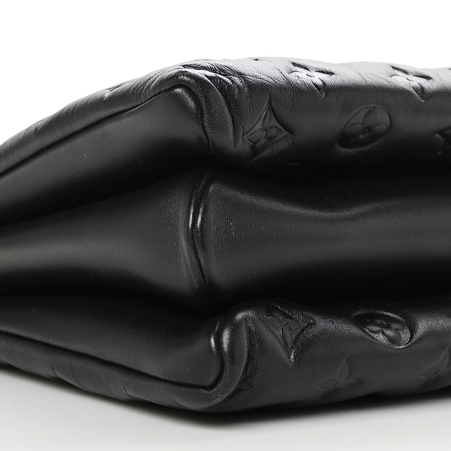 Louis Vuitton Lambskin Embossed Monogram Coussin MM Black 9 of 10