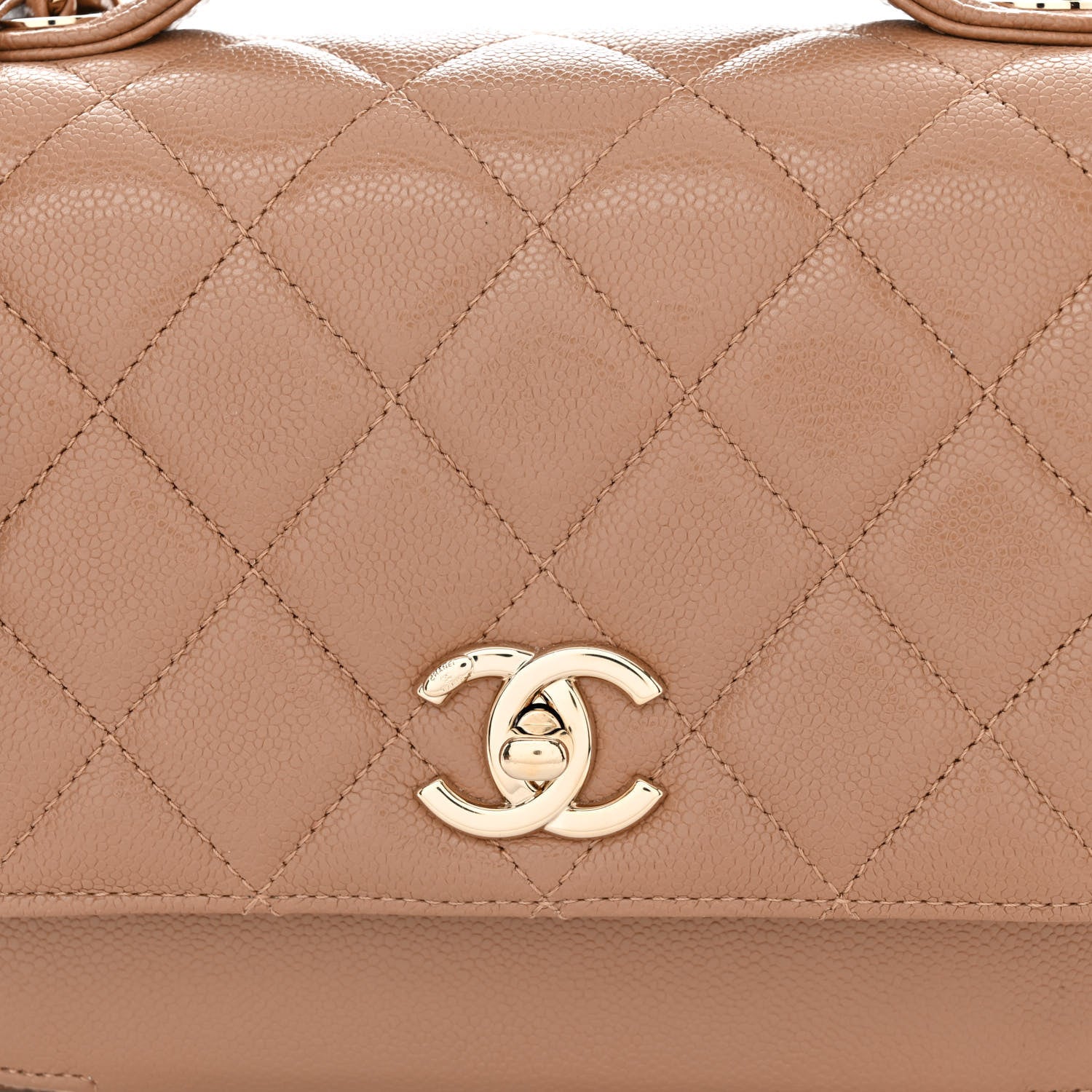 Chanel Caviar Quilted Medium Business Affinity Flap Beige 9 of 11