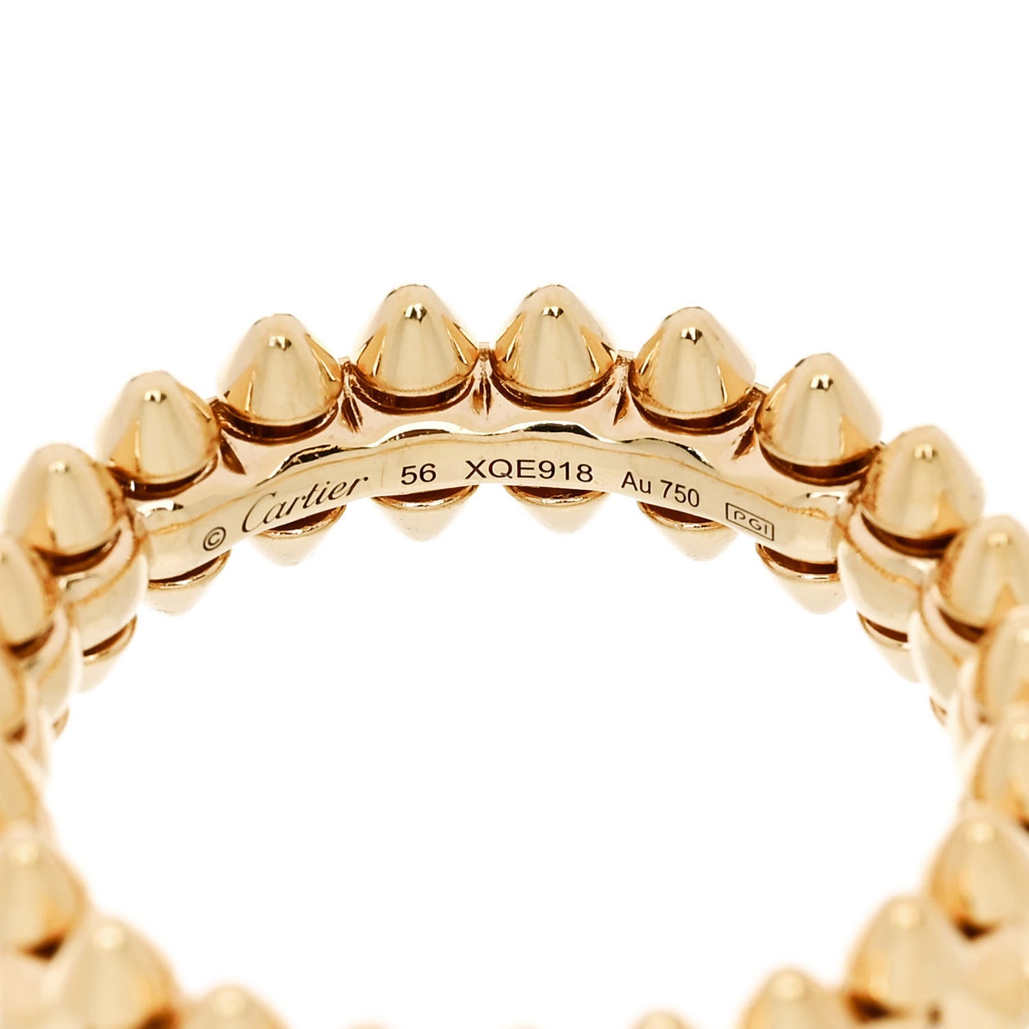 18K Pink Gold SM Clash De Cartier Ring 56 7.75 50/5.25